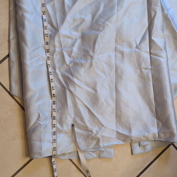 NWT Alfred Sung Column Maxi Dress Bow On Back Mist Blue Size 10 - Picture 8 of 12